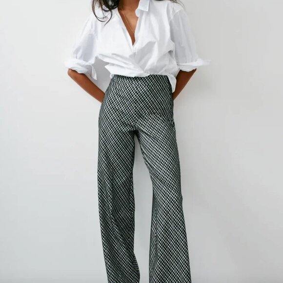 SPANX Pants - NEW SPANXsmooth PerfectFit Ponte Wide Leg Jacquard Pants Size XL